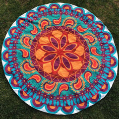 Round Printing Hippie Tapestry Beach Throw