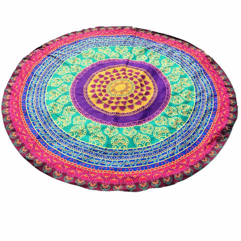 Round Printing Hippie Tapestry Beach Throw