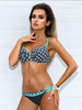 Image of Striped Swimwear Women Push Up Bikini Set