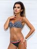Image of Striped Swimwear Women Push Up Bikini Set
