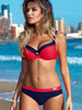 Image of Striped Swimwear Women Push Up Bikini Set