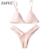 Image of High Cut Soft Pad Spaghetti Strap Thong Swimwear