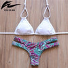 Image of Low Waist Striped Bikini Set