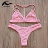 Image of Low Waist Striped Bikini Set