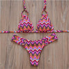 Image of Low Waist Striped Bikini Set