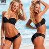 Image of Top Push Up Black Bikini Set