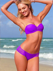 Top Push Up Black Bikini Set