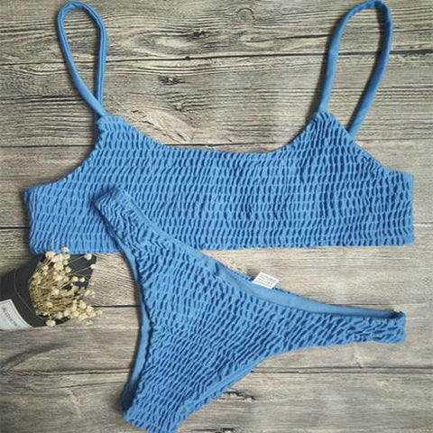 2018 Hot Sling Bikini Solid Color Bikini Set