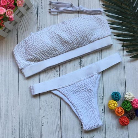 2018 Hot Sling Bikini Solid Color Bikini Set