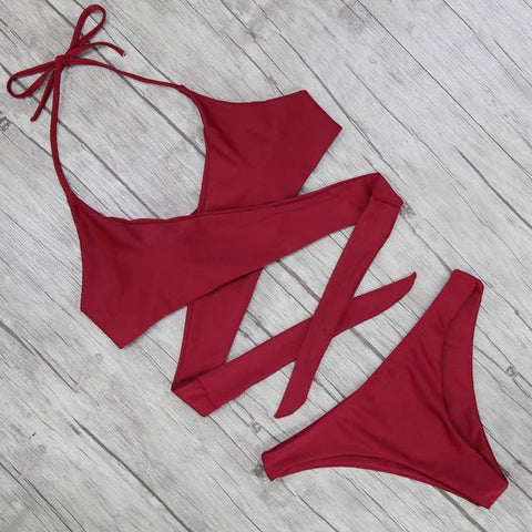 Sexy Criss Cross Bikini Set