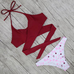 Sexy Criss Cross Bikini Set