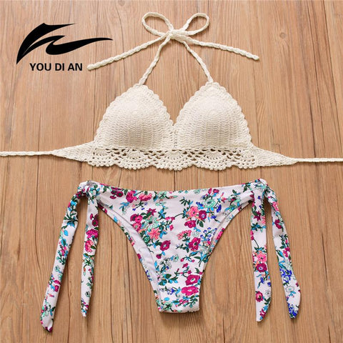 Crochet Bikini Handmade Knitted Swimsuit