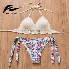 Crochet Bikini Handmade Knitted Swimsuit