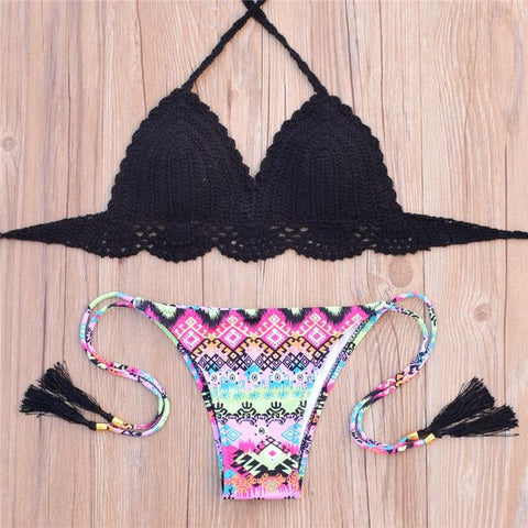 Crochet Bikini Handmade Knitted Swimsuit