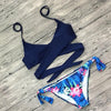 Image of Floral Printed  Halter Bikinis Set
