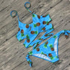 Image of Floral Printed  Halter Bikinis Set