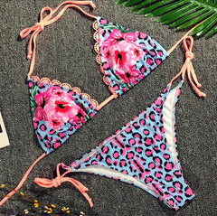 Floral Sexy Swimwear Bikini Set