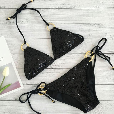 Golden Color  Bikini Set