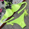 Image of Solid Strappy Bikinis Set