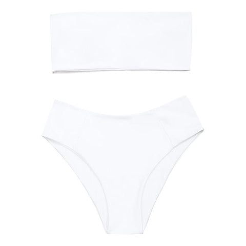 High Cut Strapless Bikini Set