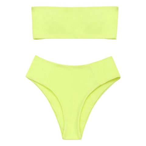 High Cut Strapless Bikini Set