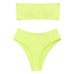 High Cut Strapless Bikini Set