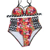 Image of 2018 New  High Waist   Push Up   Print Brazilian Bikini Set