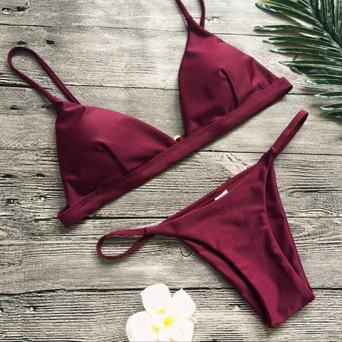 Strapless 2 Piece Beach Swimming Suits
