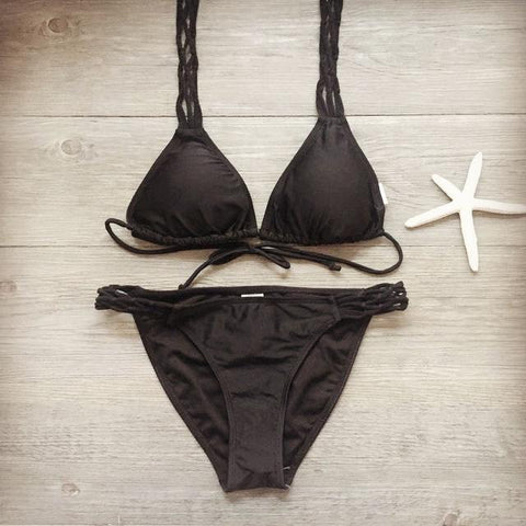 Strapless Floral Print Bikini Set