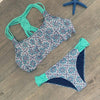 Image of Strapless Floral Print Bikini Set