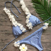 Image of Strapless Floral Print Bikini Set