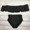 Image of Off Shoulder  High Waist Cross Straps  Hollow Out Swimwear