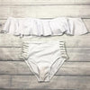 Image of Off Shoulder  High Waist Cross Straps  Hollow Out Swimwear