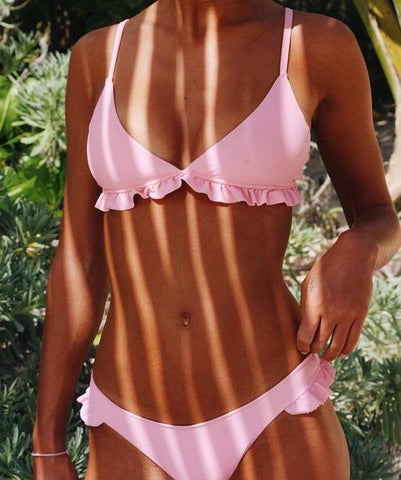 Solid color Padded Bikini Set