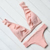 Image of Push Up Solid Color Bikinis Set