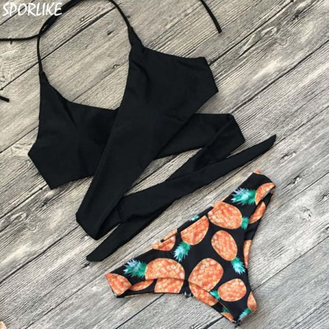 Sexy Criss Cross Bikini Set