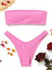 Image of New Women Ribbed High Cut Bikini Set