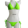 Image of Solid Brown Modern Fit Strappy Butt Bottom Scrunch Bikini Set