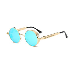 Round Flat Mirror Sunglasses