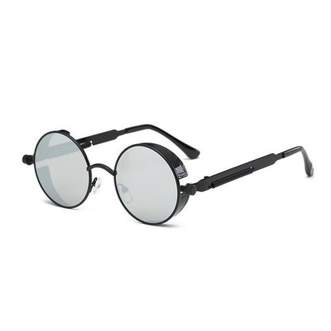 Round Flat Mirror Sunglasses