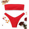 Image of New Women Ribbed High Cut Bikini Set