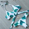 Image of Green Nature Printed Swimsuit