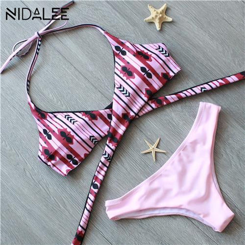 Green Nature Printed Swimsuit