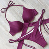 Image of Solid Bathing Suit Low Waist Suit