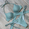 Image of Solid Bathing Suit Low Waist Suit