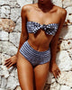 Image of High Waist Plaid Print Bathing Suit