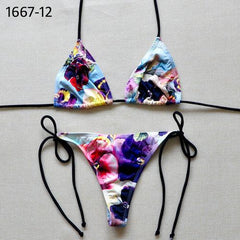 Sexy Solid Thong Bikini