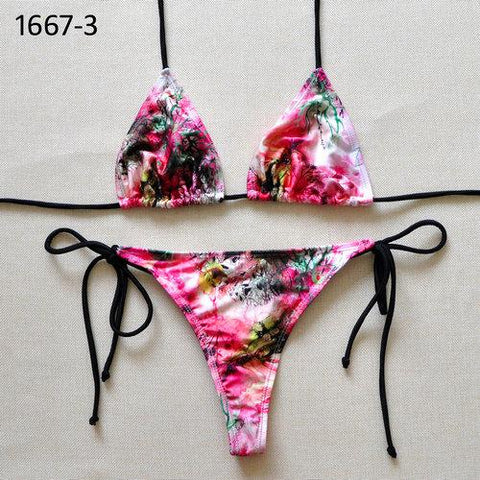 Sexy Solid Thong Bikini