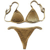 Image of Velvet Halter Thong Beach Swimwear
