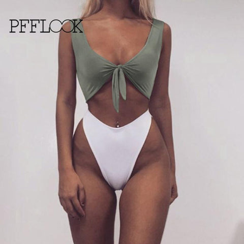 Two-Pieces Swimwear Solid Sleeveless Hollow Out Bathing Suit